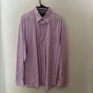 Elegant Brazilian Purple Dress Shirt with Classic Collar XL